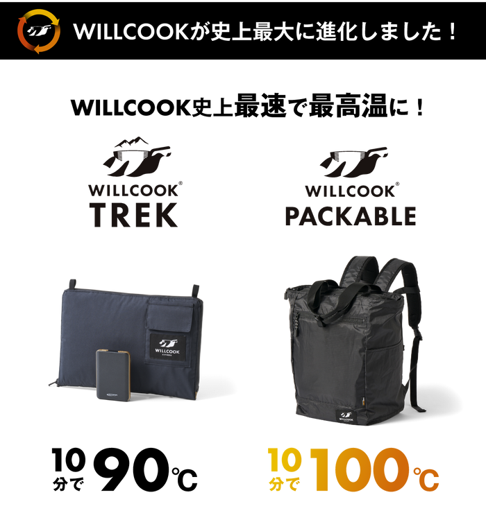 WILLCOOK® PACKABLE: The Revolutionary Packable Heating and Cooling Bag (Commag Cable, Type-C Connector included)