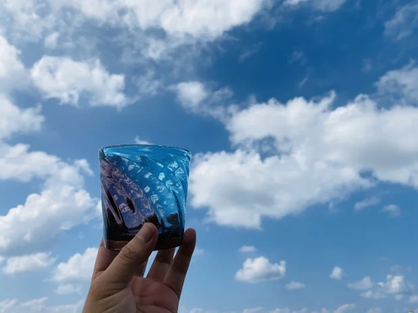 Ryukyurian Churaumi Rock Glass From Okinawa, Japan