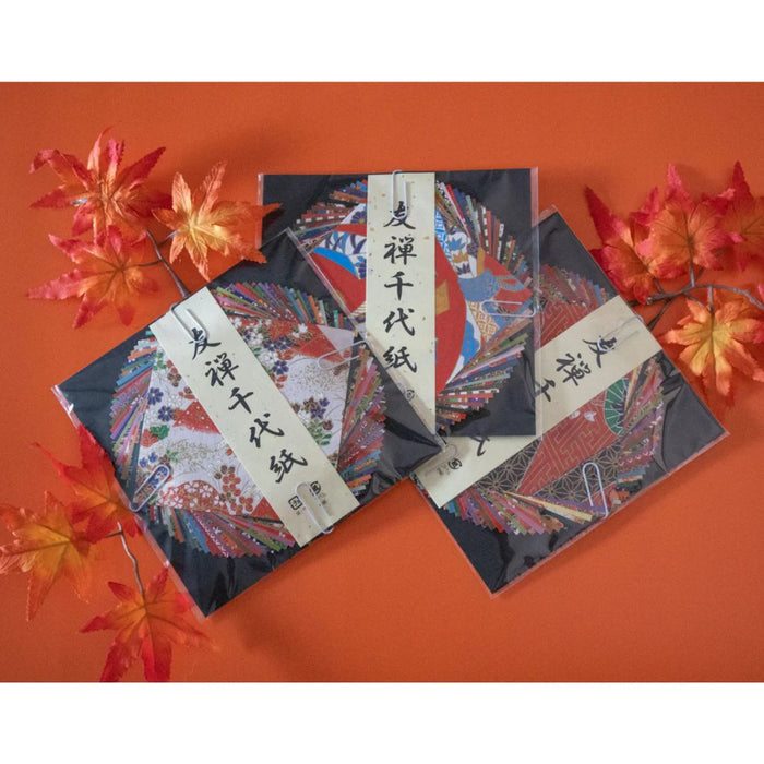 Yuzen Chiyogami Paper 10 x 10 cm - Yuzen and Folk Art Washi 32 papers se