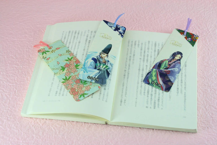 Bookmarks & Triangular Bookmarks (Murasaki Shikibu, Fujiwara no Michinaga, Abe no Seimei, Sei Shonagon, Akiko) Manga-Style Designs