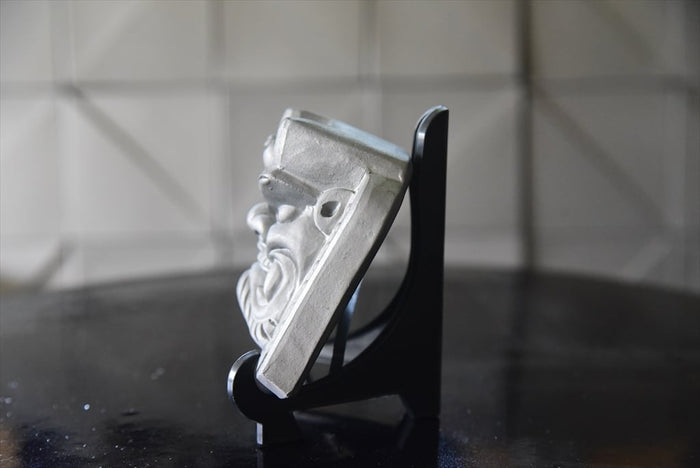 Tabletop Oni-Gawara Tile 'Oni Men-Mask' IK-Ⅰ , Made in Japan