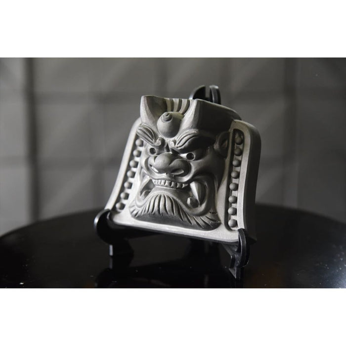 Tabletop Oni-Gawara Tile 'Oni Men-Mask' IK-Ⅰ , Made in Japan