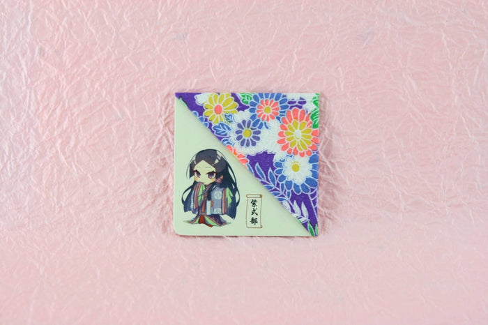 Bookmarks & Triangular Bookmarks (Murasaki Shikibu, Fujiwara no Michinaga, Abe no Seimei, Sei Shonagon, Akiko) Manga-Style Designs