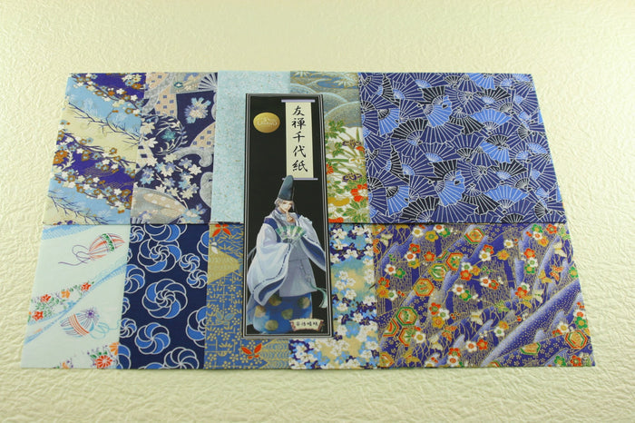 Yuzen Chiyogami Paper (Murasaki Shikibu, Fujiwara no Michinaga, Abe no Seimei, Sei Shonagon, Akiko)