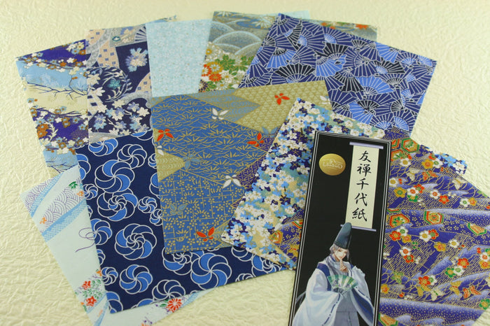 Yuzen Chiyogami Paper (Murasaki Shikibu, Fujiwara no Michinaga, Abe no Seimei, Sei Shonagon, Akiko)
