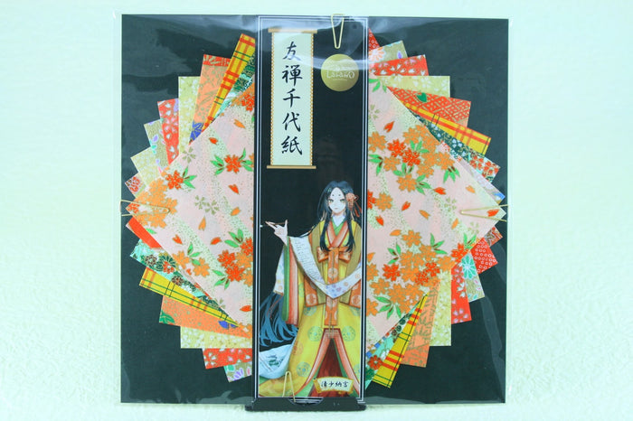 Yuzen Chiyogami Paper (Murasaki Shikibu, Fujiwara no Michinaga, Abe no Seimei, Sei Shonagon, Akiko)