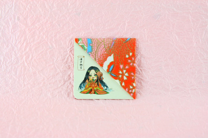 Bookmarks & Triangular Bookmarks (Murasaki Shikibu, Fujiwara no Michinaga, Abe no Seimei, Sei Shonagon, Akiko) Manga-Style Designs